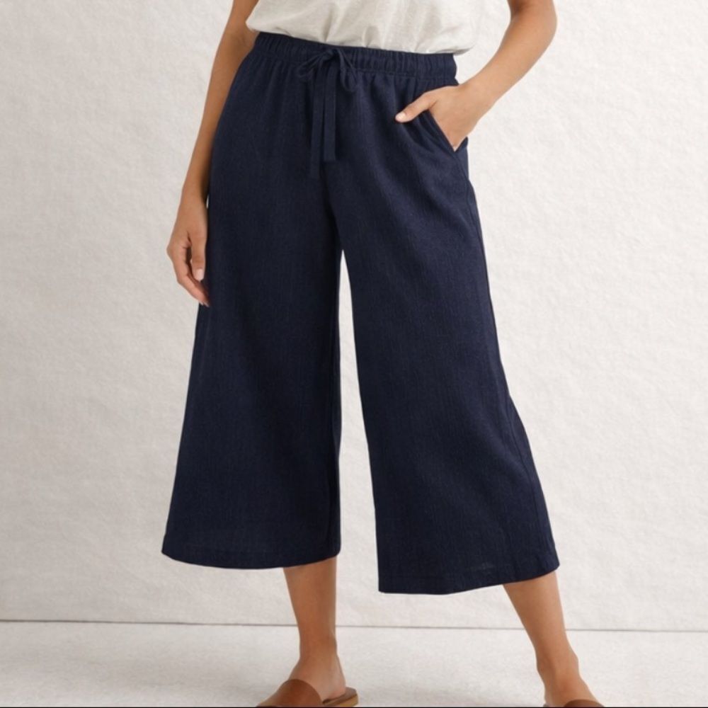 Revolve 1.State Navy Blue Wide-Leg Culottes Pants